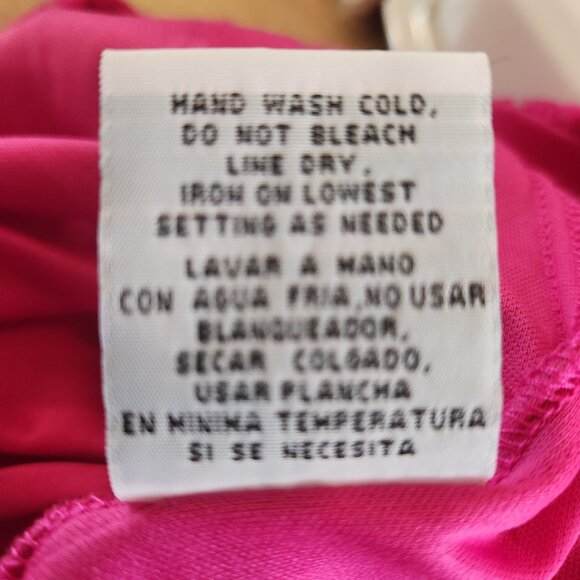 Hot Pink Crochet Lace Bell Sleeve Mini Dress - Picture 10 of 10